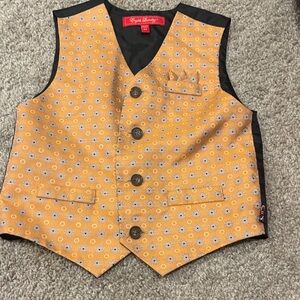 English Laundry Boys' Floral Yellow Dress Vest